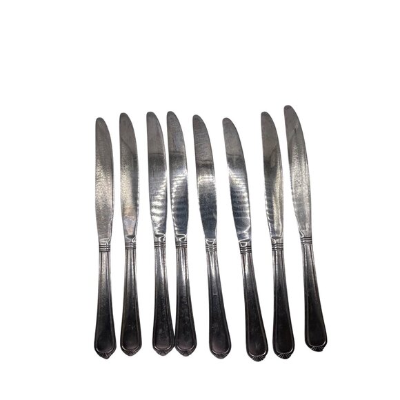 Set Of 8 Towle Vienna Stainless Steel New French Solid Knives - Picture 2 of 4